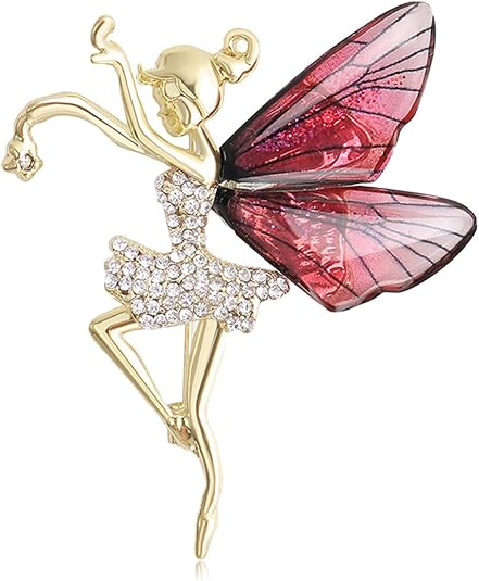 Musical Note Brooch for Women Ballerina Brooch for Dance Lovers Fashion Rhinestone Lapel Pin Jewelry Gift for Mom Wife