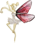 Musical Note Brooch for Women Ballerina Brooch for Dance Lovers Fashion Rhinestone Lapel Pin Jewelry Gift for Mom Wife