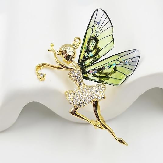 Musical Note Brooch for Women Ballerina Brooch for Dance Lovers Fashion Rhinestone Lapel Pin Jewelry Gift for Mom Wife